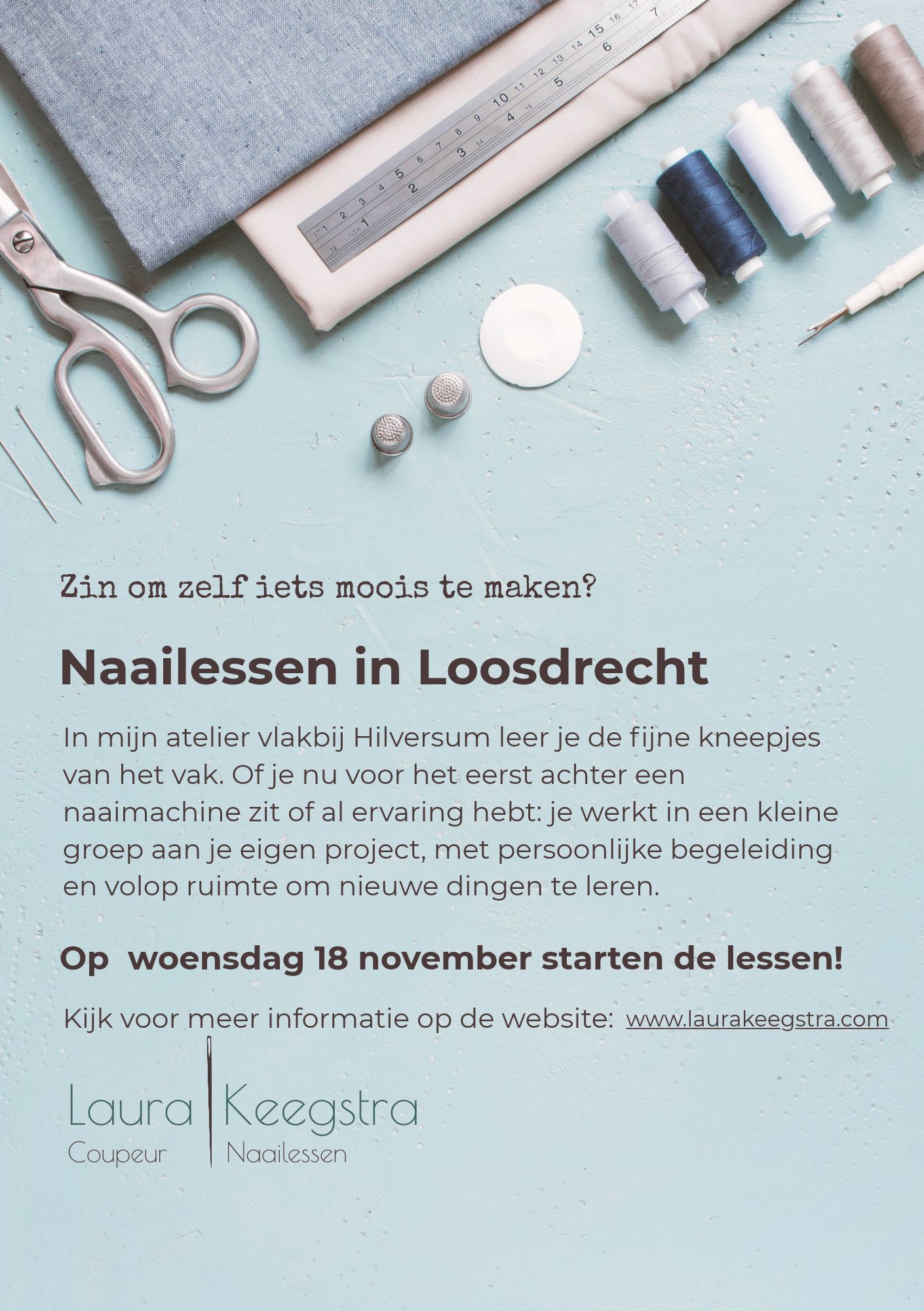 Zin om zelf kleding te maken? De naailessen gaan van start!